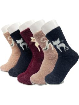 Secrets By ZeroKaata - Women Multicolour Winter Wear Socks (Pack of 5)