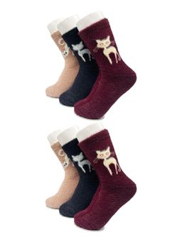 Secrets By ZeroKaata - Women's Multicolour Winter Wear Socks (Pack of 6)