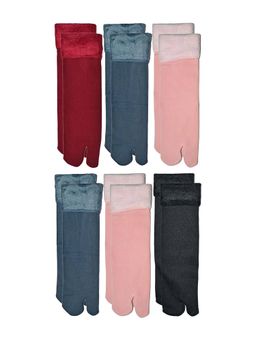 Secrets By ZeroKaata - Women Multicolour Winter Socks (Pack of 6)