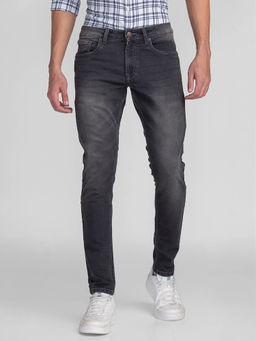 Giordano - Black Slim Fit Solid Mid Waist Clean Look Jeans