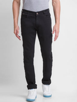 Giordano - Black Slim Fit Solid Mid Waist Clean Look Jeans