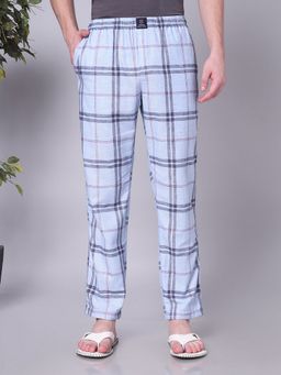 Urban Scottish - Men Blue Check Cotton Regular Fit Pyjama