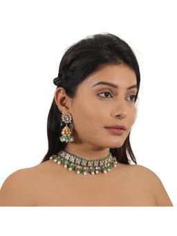 RIANA JEWELLERY - Sea Green Choker Set