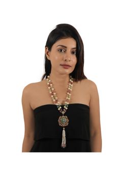 RIANA JEWELLERY - White Pastel Colour Long Necklace