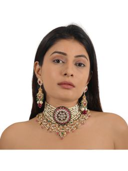 RIANA JEWELLERY - Handmade Pink Choker Set