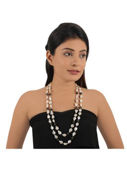 RIANA JEWELLERY - Black & White Beaded Necklace