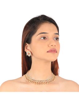 RIANA JEWELLERY - White Choker With Stud