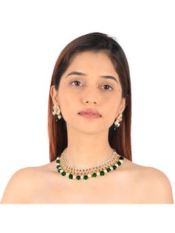 RIANA JEWELLERY - Green White Choker Set