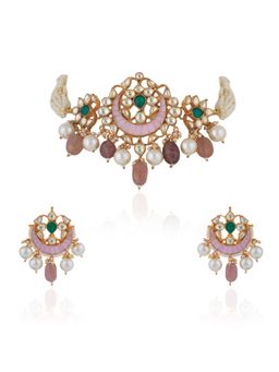 RIANA JEWELLERY - Light Pink Choker Set