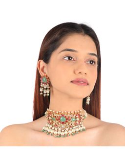 RIANA JEWELLERY - Multi-coloured Choker Set