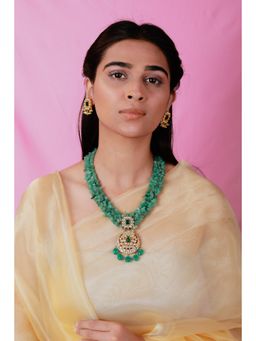 RIANA JEWELLERY - Handmade Semi Precious Jewellery, With Emerald Green Bead Pendant Necklace