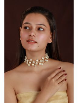 RIANA JEWELLERY - Midwestern Pearl Layered Choker Necklace