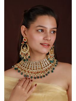 RIANA JEWELLERY - Indian Bridal Wear Pink Green Necklace Set
