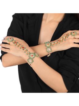RIANA JEWELLERY - Multi-coloured Hathphool