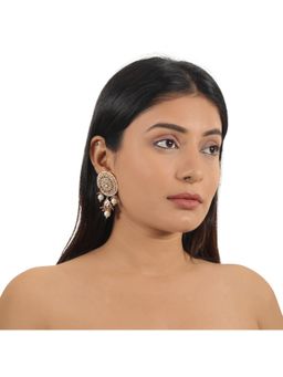RIANA JEWELLERY - Purple White Drop Earrings