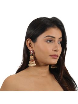 RIANA JEWELLERY - White Pearl Jhumka