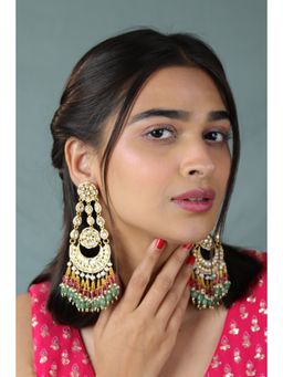 RIANA JEWELLERY - Gold Plated Long Designer Dangler Earrings