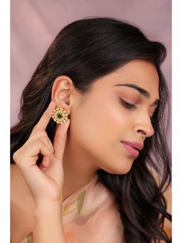 RIANA JEWELLERY - Floral Jadau Kundan Delicate Earrings