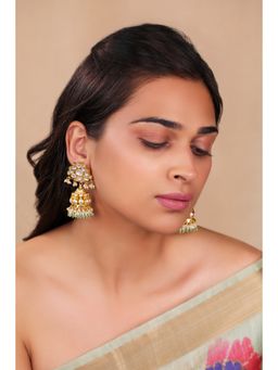 RIANA JEWELLERY - Jadau Floral Jhumka Earrings