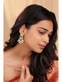 RIANA JEWELLERY - Minimalistic Chand Bali Jaday Earrings