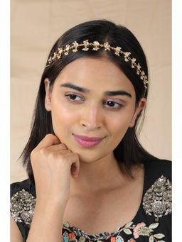 RIANA JEWELLERY - Dull Gold Finish Delicate And Royal Yet Ethnic Matha Patti