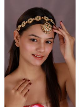 RIANA JEWELLERY - Green Gold Plated Rajasthani Matha Pati