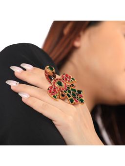 RIANA JEWELLERY - Green Finger Ring