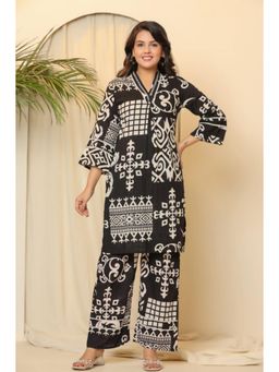 Autumnlane - Hardik Onyx Printed Cotton Co-Ord (Set of 2)