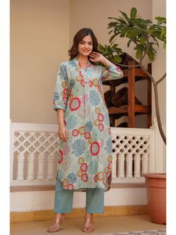 Autumnlane - Hemal Lapis Cotton Kurta Pant (Set of 2)