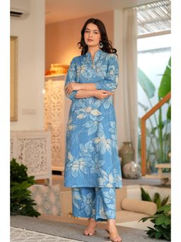 Autumnlane - Maurya Hibis Cotton Co-Ord (Set of 2)