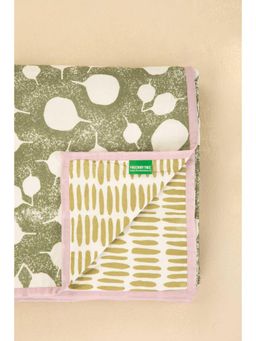 Freedom Tree - Senhur Leaf Green Abstract Printed Cotton Bed Dohar