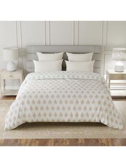 Layers - Lumina Floret Cotton 144 TC White Floral Double Reversible Comforter