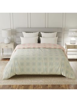 Layers - Lumina Floret Cotton 144 TC Green Floral Double Reversible Comforter