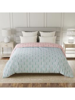 Layers - Lumina Floret Cotton 144 TC Blue Floral Double Reversible Comforter