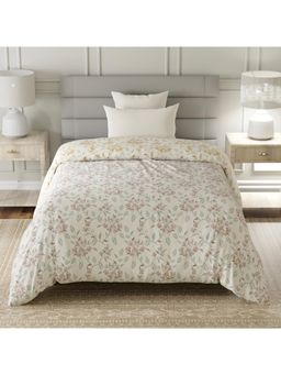 Layers - Lumina Floret Cotton 144 TC Yellow Floral Single Reversible Comforter