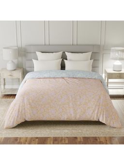 Layers - Lumina Floret Cotton 144 TC Yellow Floral Double Reversible Comforter