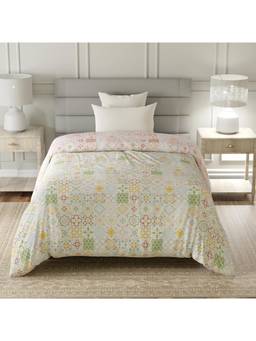 Layers - Lumina Floret Cotton 144 TC Multi-Color Printed Single Reversible Comforter