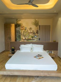 Reysha - Sunlit Honey 300 TC Premium Cotton King Bedsheet with 2 Pillow Covers