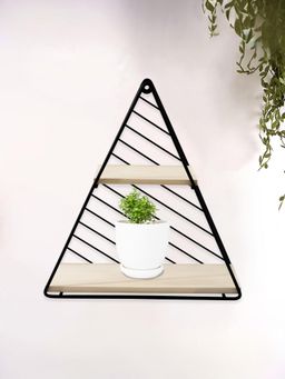 The Better Home - Wall Shelves Metal Decorative Rack Triangle Shape