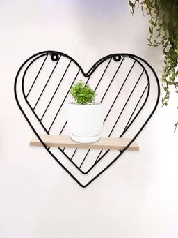 The Better Home - Wall Shelves Metal Decorative Rack Heart Shape