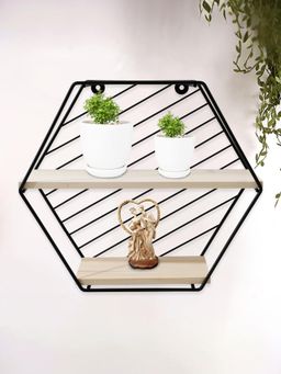 The Better Home - Wall Shelves Metal Decorative Rack Rhombus Shape