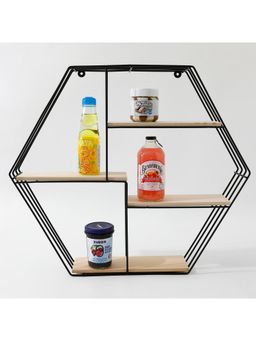 The Better Home - Wall Shelves Metal Decorative Rack Rhombus Shape