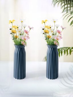 The Better Home - Glass Vase Blue (Pack of 2)