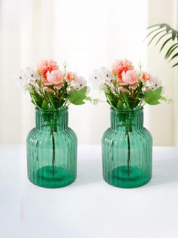 The Better Home - Glass Vase Green (Pack of 2)