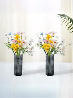 The Better Home - Glass Vase Grey (Pack of 2)
