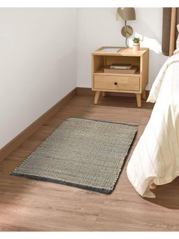 THE HOME TALK - Handmade Jute Rug Dust Proof Decorator Black