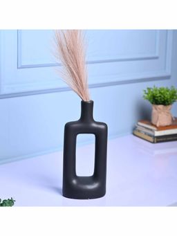 Voncasa - Ceramic Black Color Vase
