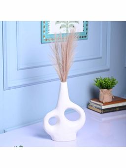 Voncasa - Ceramic White Color Vase