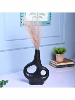 Voncasa - Ceramic Black Color Vase