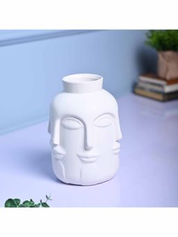 Voncasa - Ceramic White Color Vase
